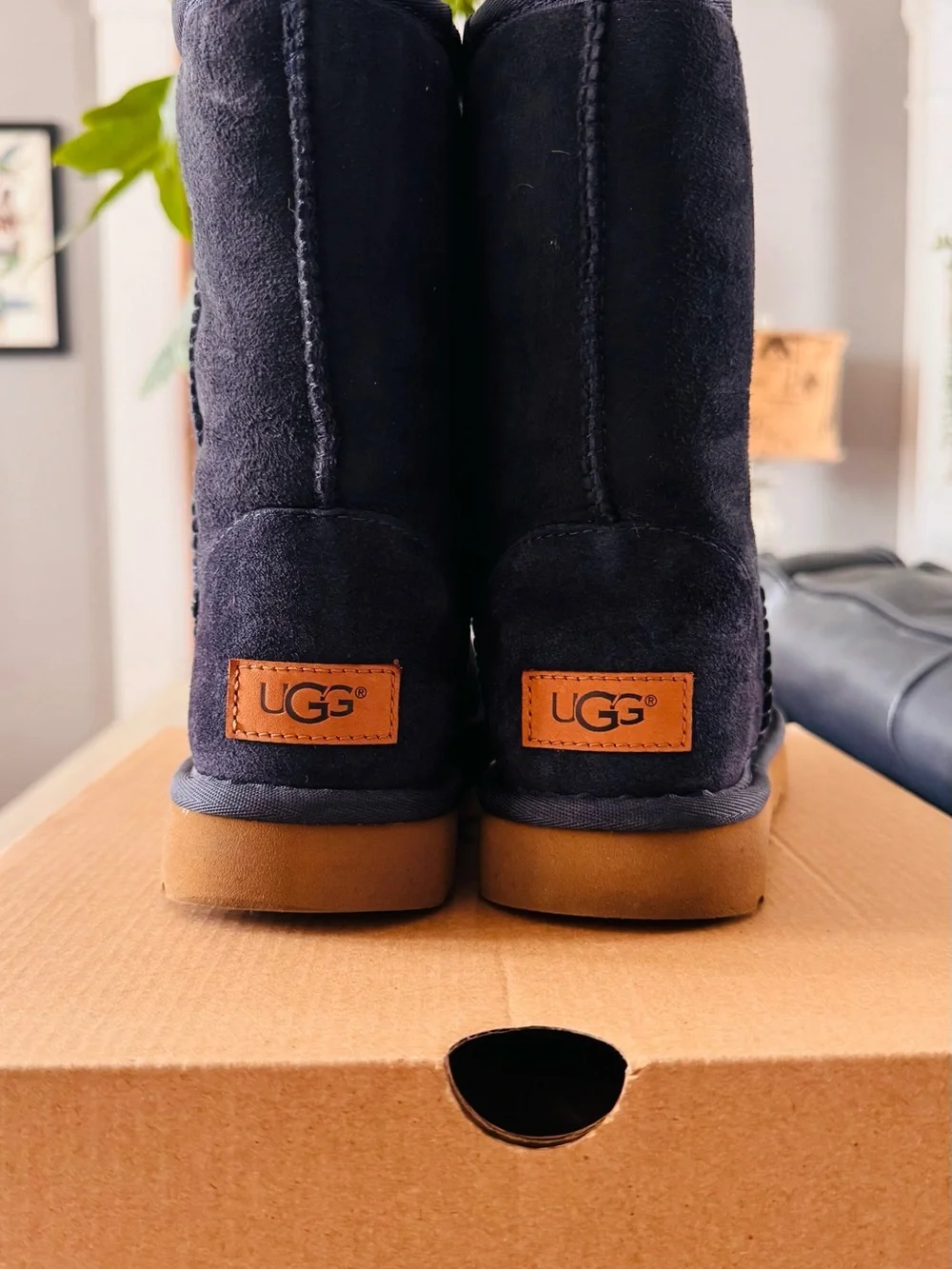 UGG Classic Short II Boots in Navy size 6 originals
